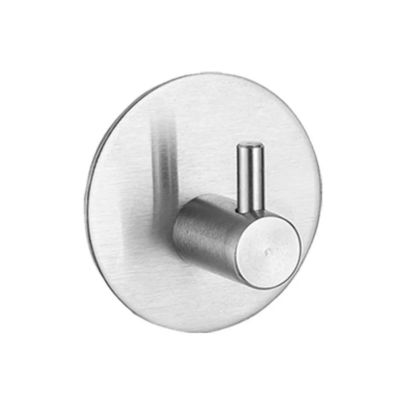 4 Pack Of Self Adhesive Max 8kg Round Rail Tea Holders, Stick-up Stainless Steel Door Command Hooks