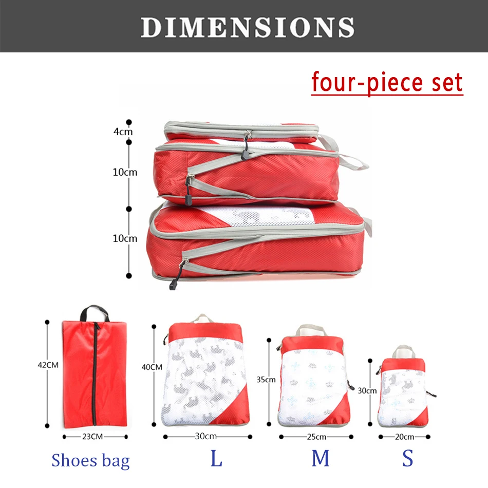 Expandable & Compression Packing Cubes – 6x Pcs