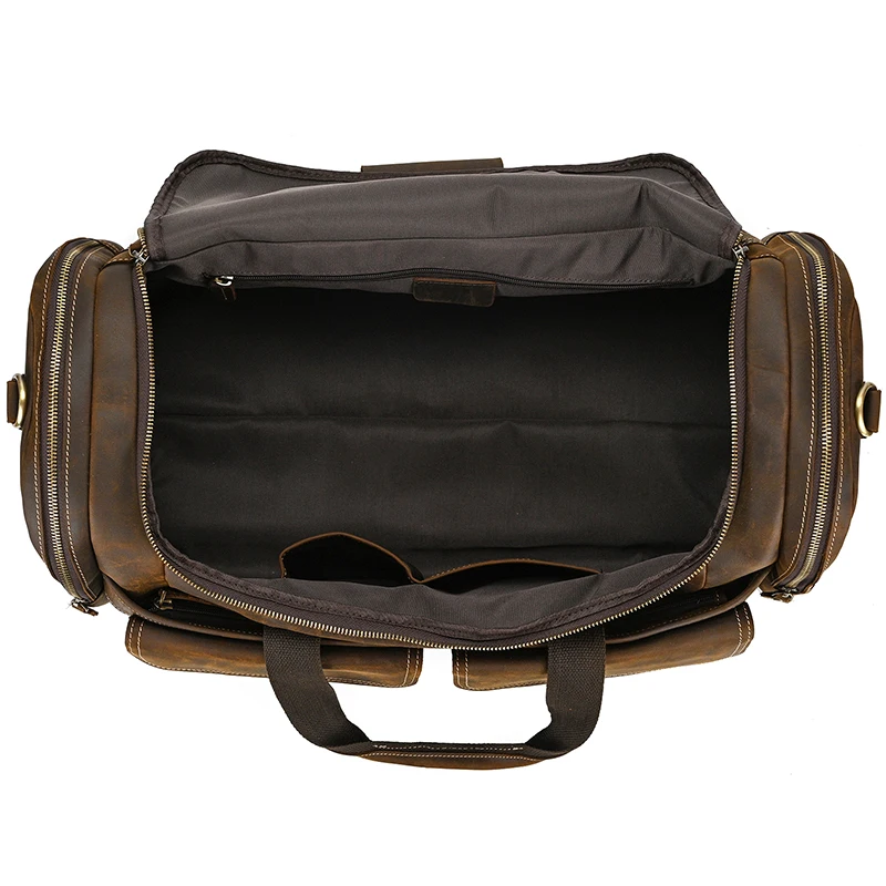 Johanna Wide Open Travel Duffel Bag - Dark Oak