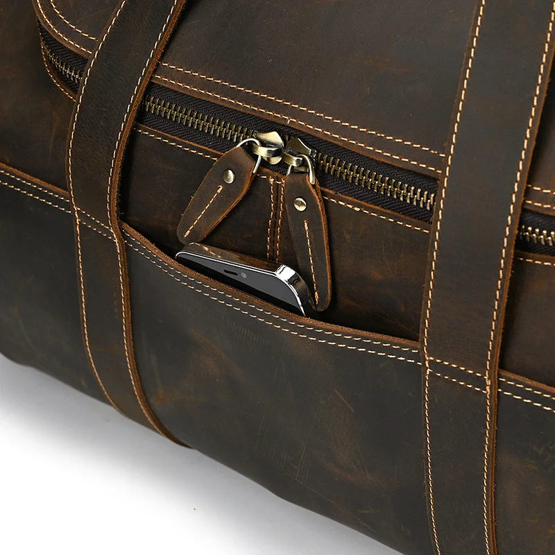 Johanna Wide Open Travel Duffel Bag - Dark Oak