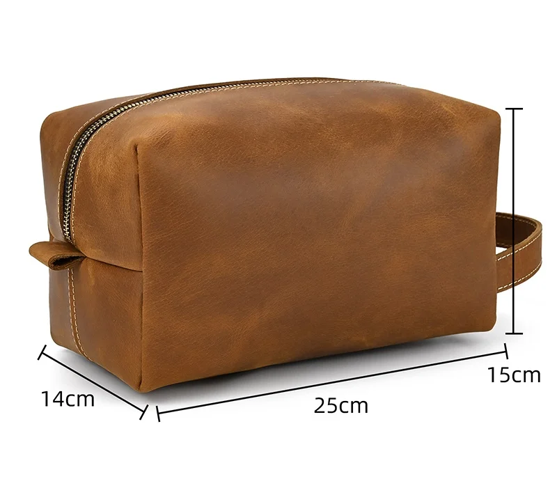 Large Toiletry Bag Made Of Premium Leather