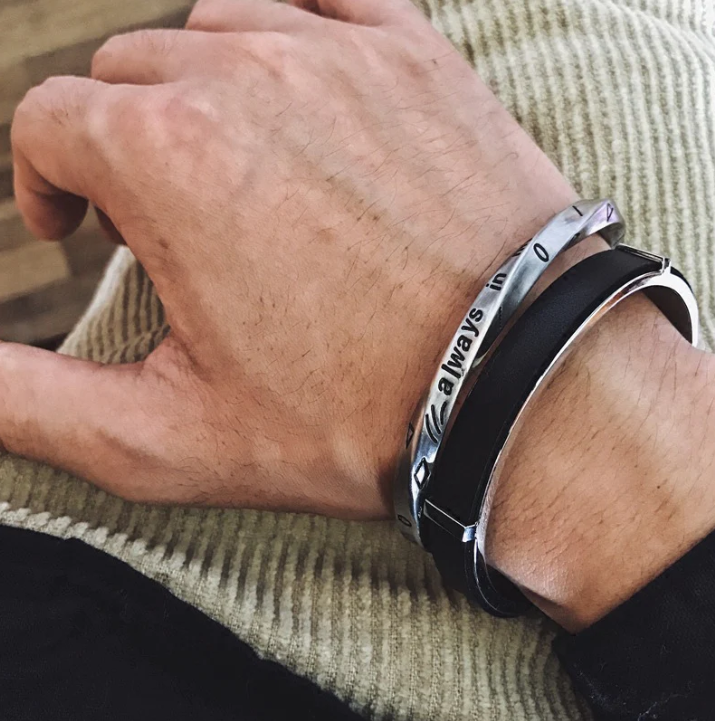 925 Silver Viking Alphabet Bracelet