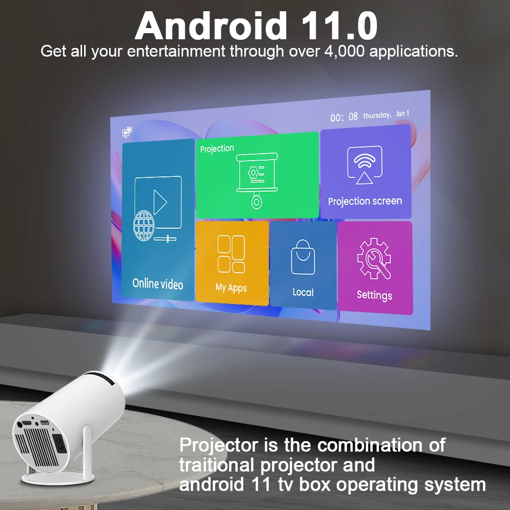 4k Smart Projector