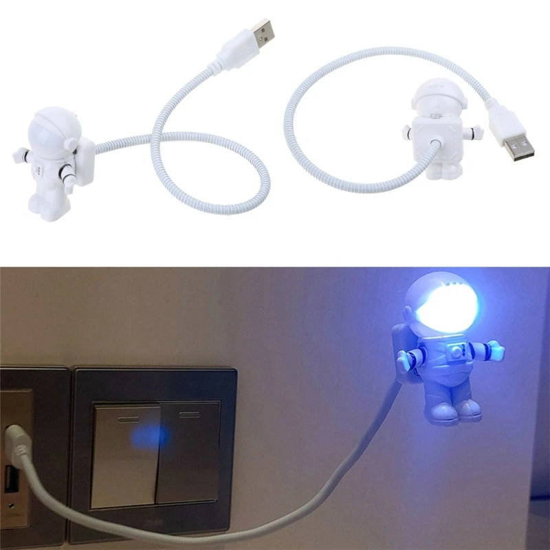 Usb Eye Protection Keyboard Night Light Creative Spaceman Astronaut Led Flexible Usb Light Night Light For Kids Toy Laptop Pc