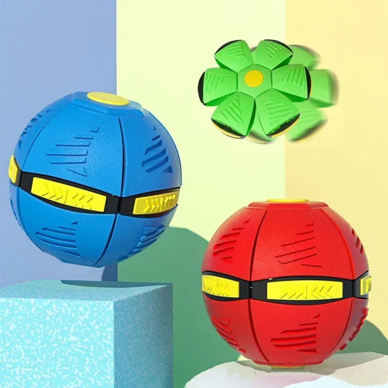 Dog Toys Flying Ufo – Saucer Ball Training Games Interactive Outdoor Sports – Magic Deformation Flat Throw Disc Ball – Hot Sale 50% Off