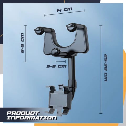Universal 360° Rotatable Retractable Car Phone Holder