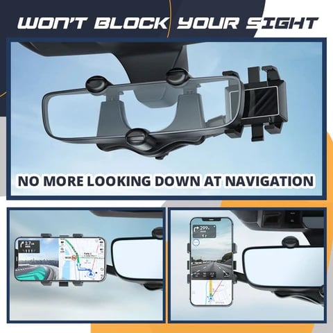 Universal 360° Rotatable Retractable Car Phone Holder