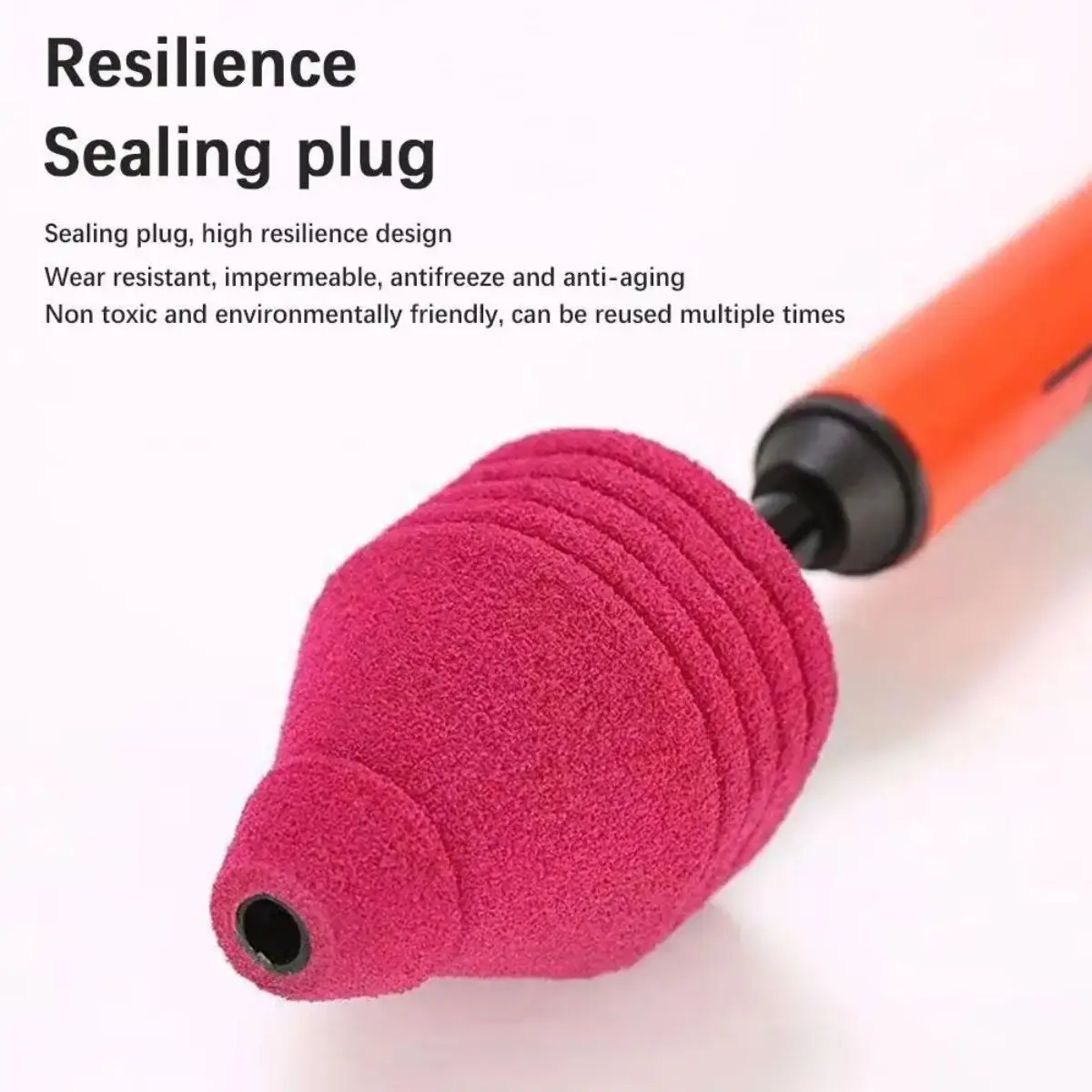 Toilet Clog Remover With Resilient Sealing Plunger Head