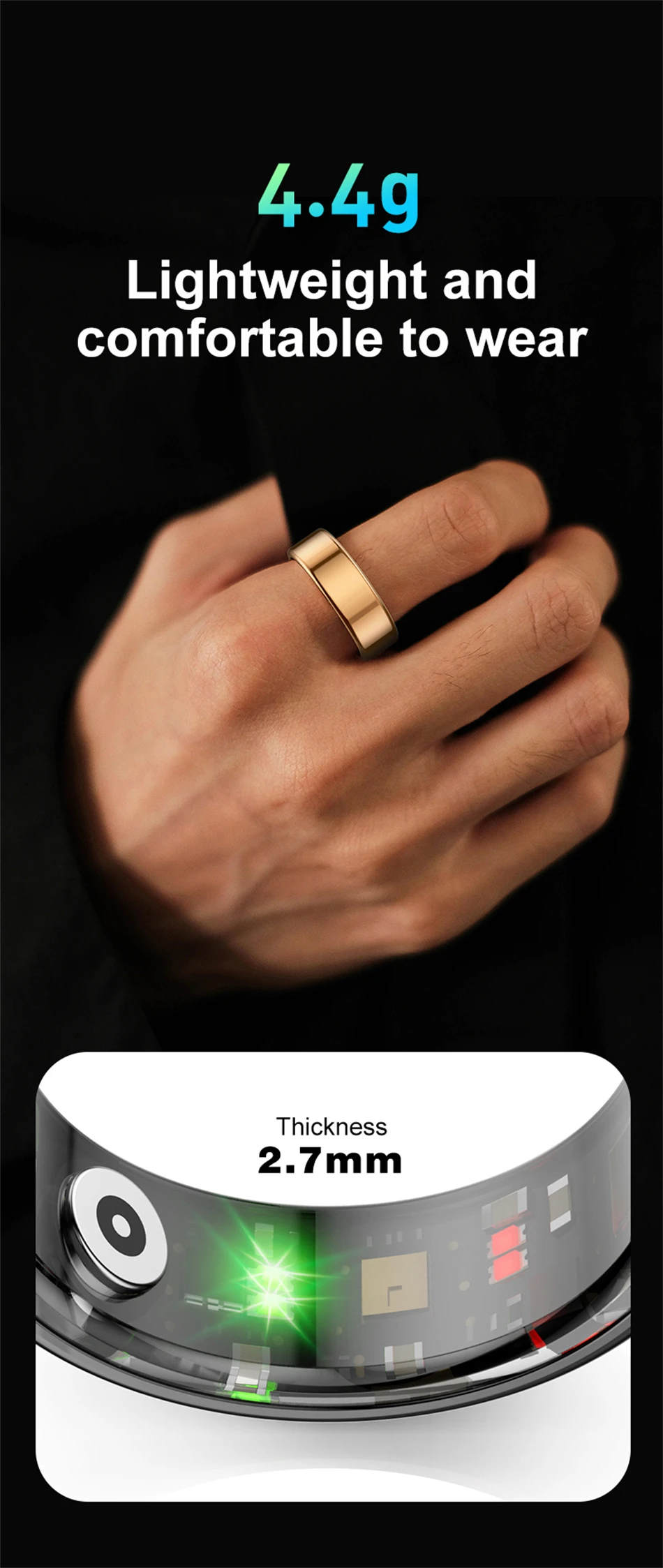 2301a Smart Health Ring Sleep Heart Rate Fitness Tracker