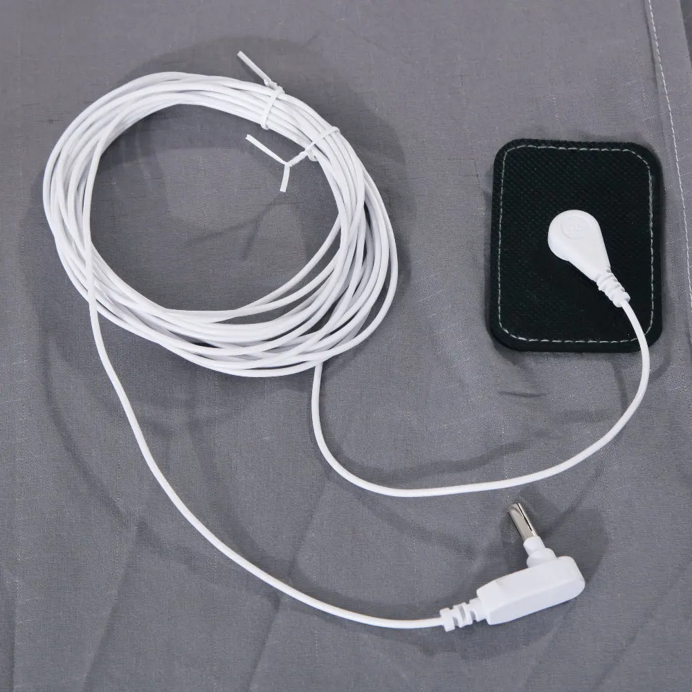 Sleep Better Cotton Grey Silver Half Bed Sheet Antimicrobial Fabric Conductive Grounding Earthing Sleep