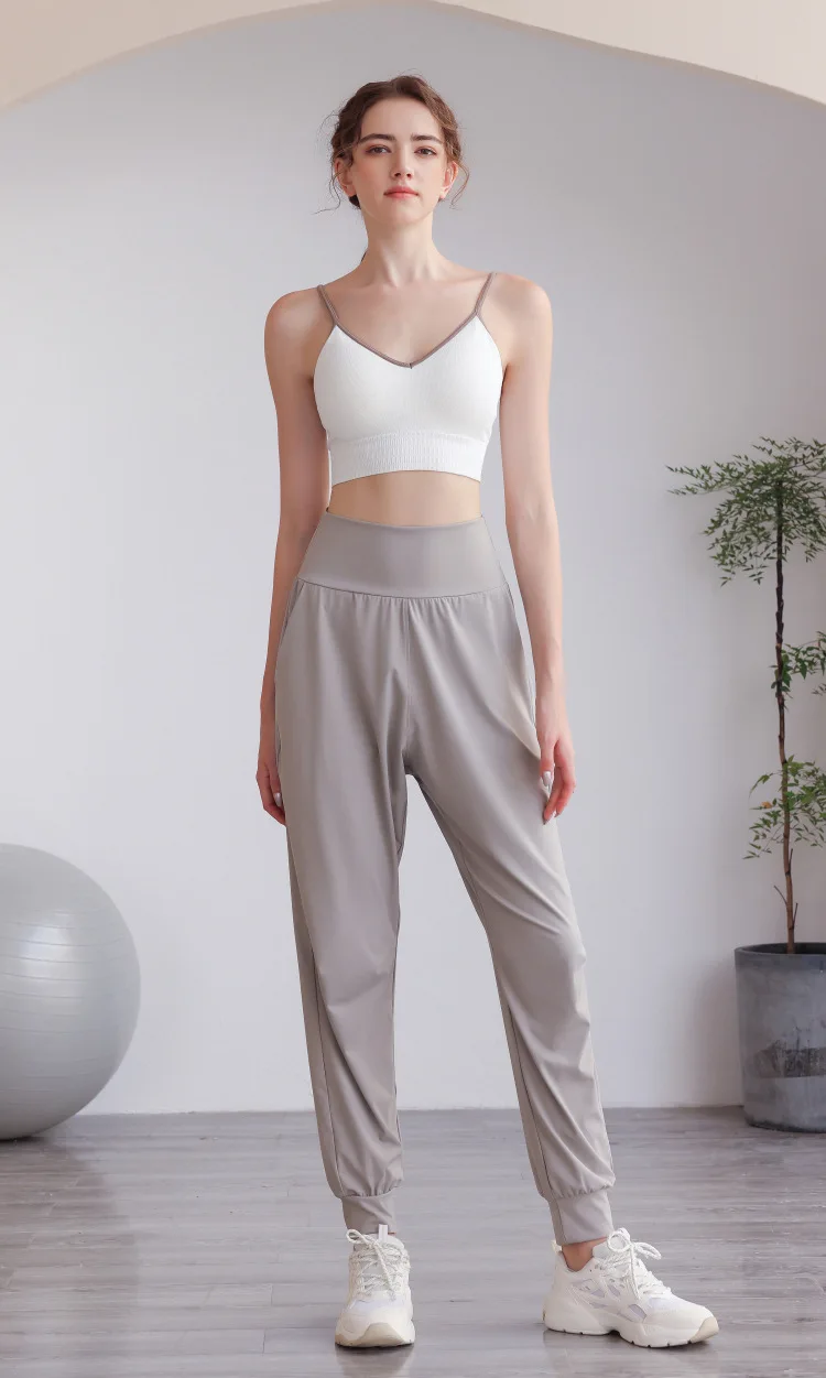 High Waisted Side Pocket Quick Dry Casual Joggers