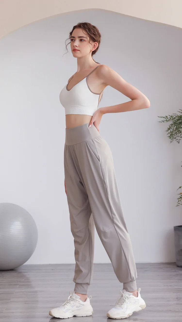 High Waisted Side Pocket Quick Dry Casual Joggers