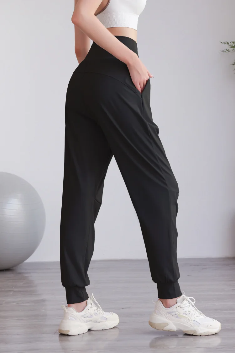 High Waisted Side Pocket Quick Dry Casual Joggers