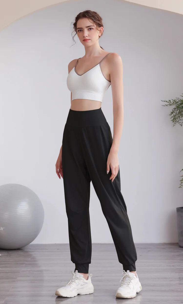 High Waisted Side Pocket Quick Dry Casual Joggers