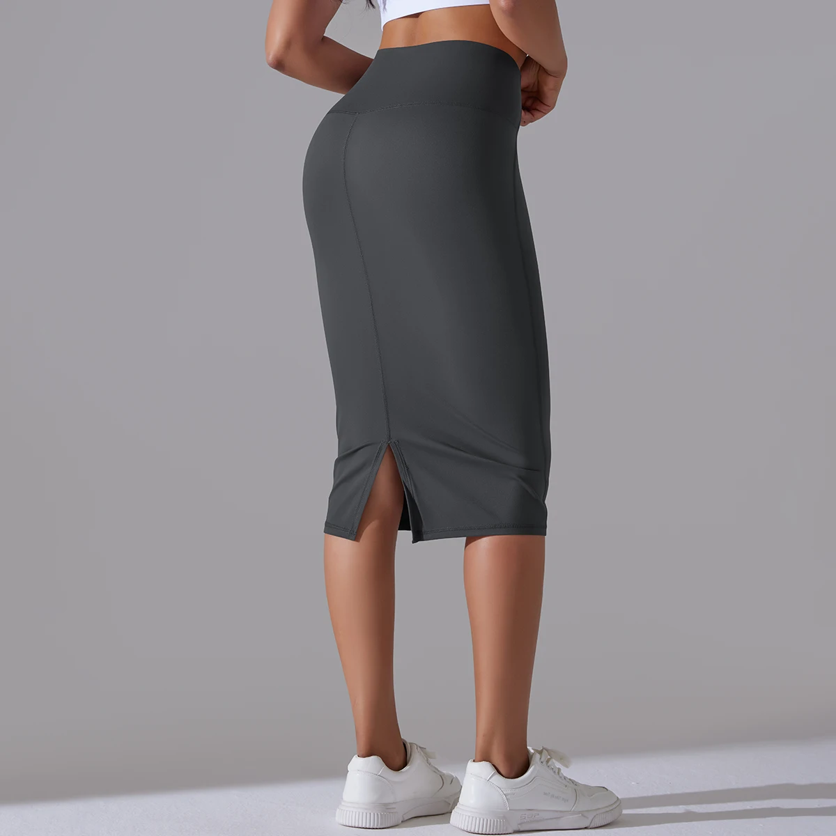 High Waisted Split Bodycon Work Pencil Skirt