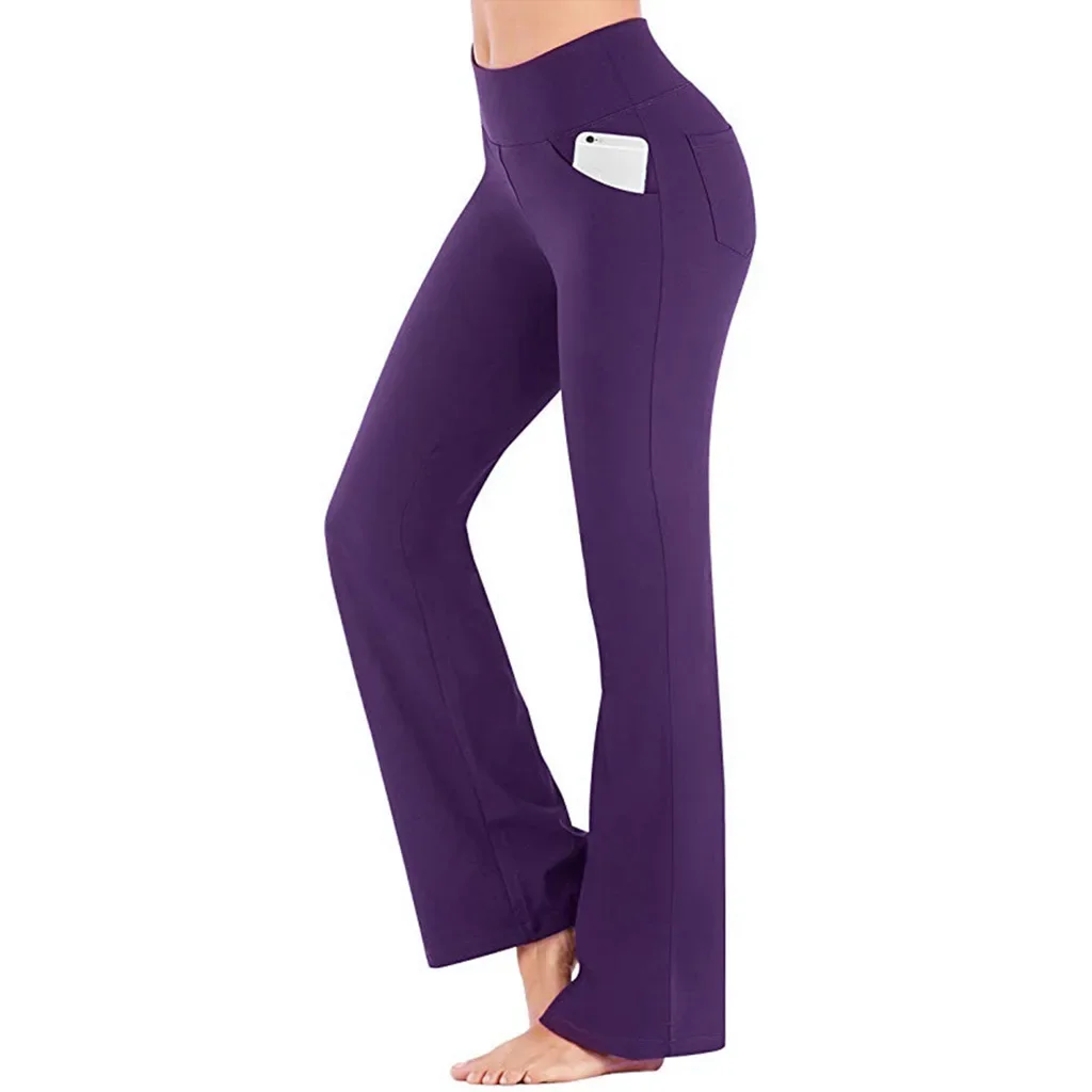 Mid Rise Back Side Pocket Slight Flare Work Pants