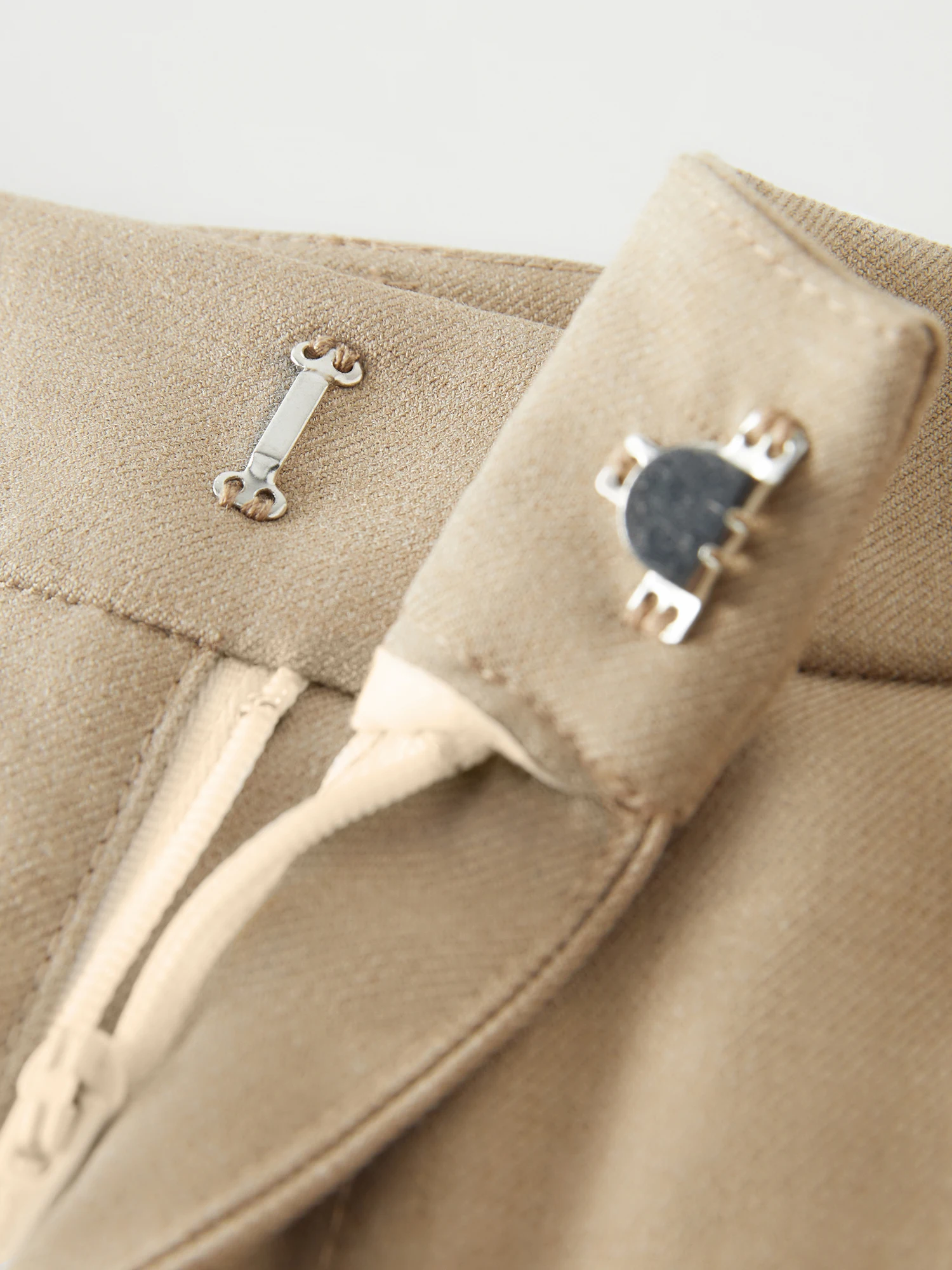 High Waisted Side Pocket Roll-up Legs Work Pants