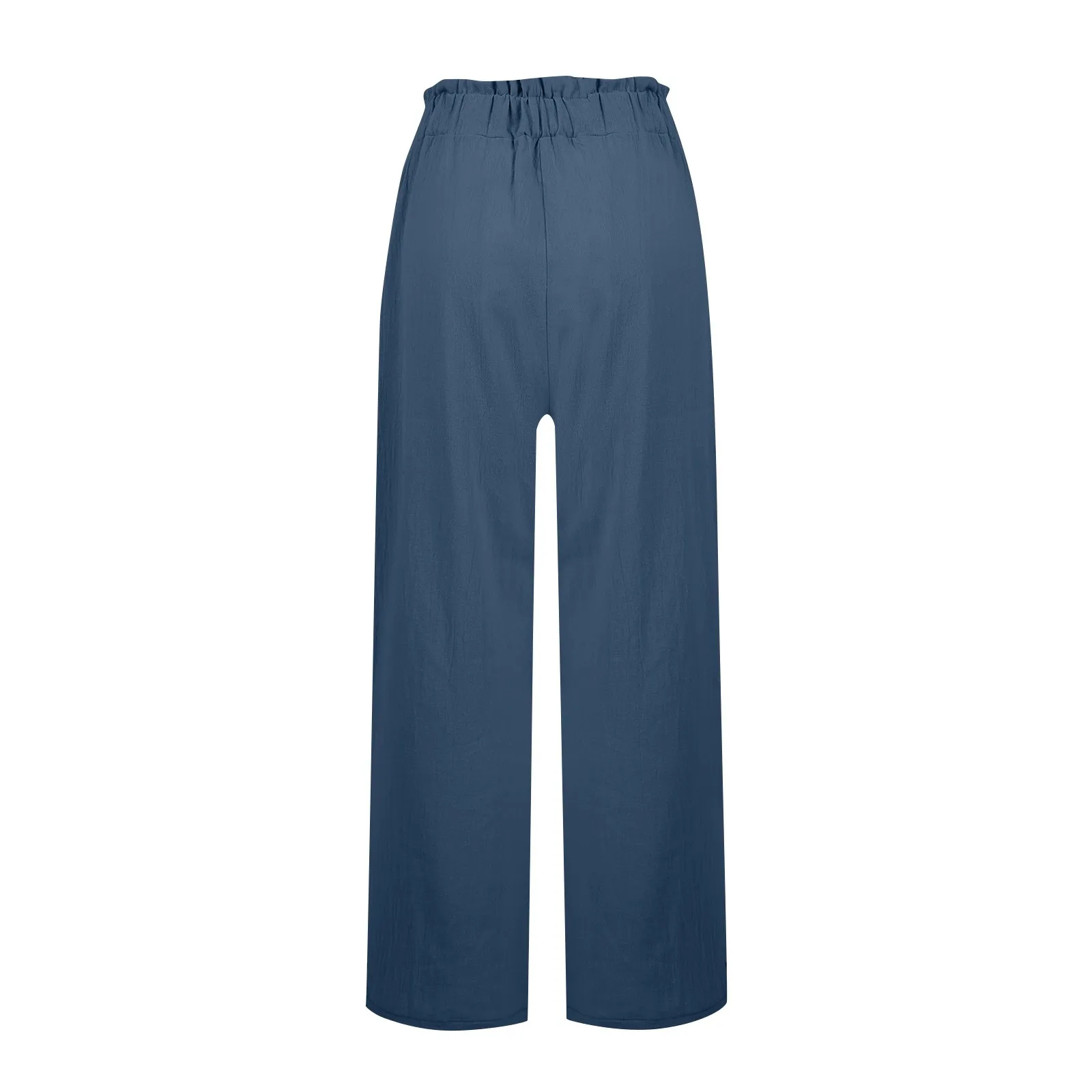 Low Rise Frill Multiple Pockets Resort Linen-feel Pants