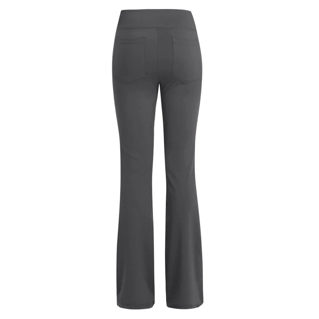 Mid Rise Back Side Pocket Slight Flare Work Pants