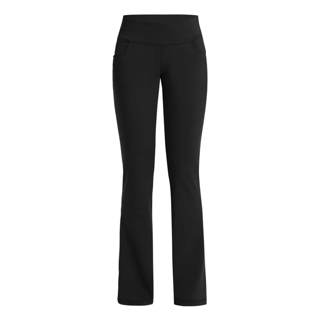 Mid Rise Back Side Pocket Slight Flare Work Pants