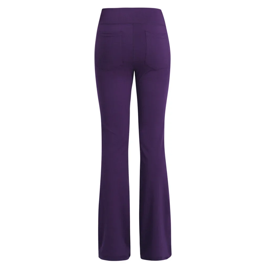 Mid Rise Back Side Pocket Slight Flare Work Pants