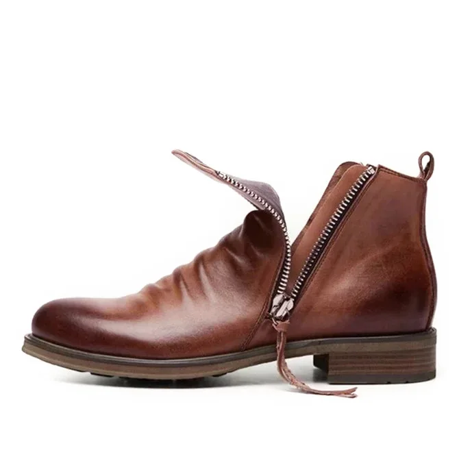 Bernardo™ Cavallino Leather Chelsea Boots