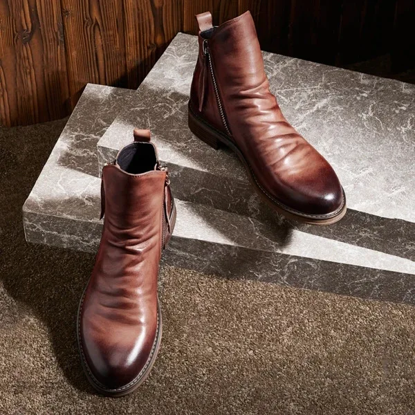 Bernardo™ Cavallino Leather Chelsea Boots