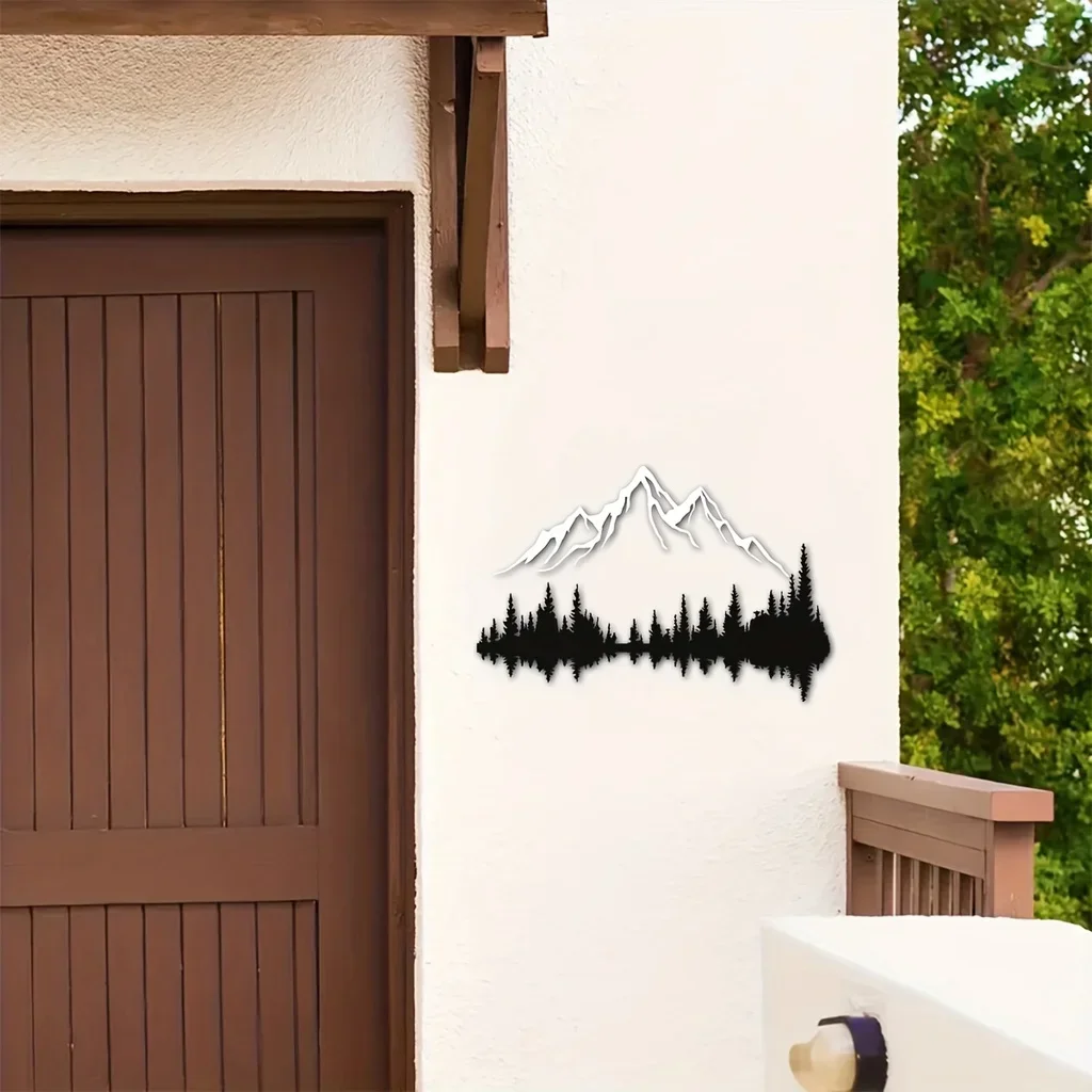 Mountain And Forest Metal Wall Art