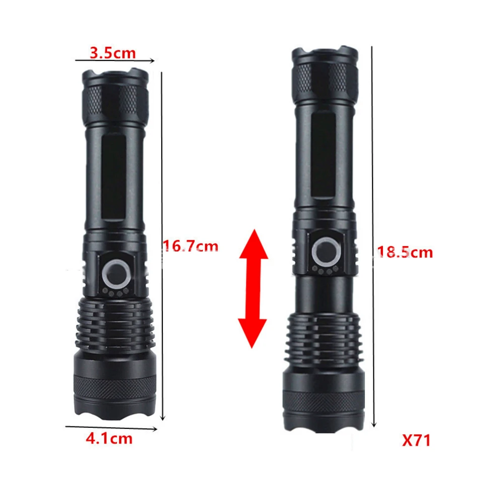 Led Rechargeable Tactical Laser Flashlight 90000 High Lumens