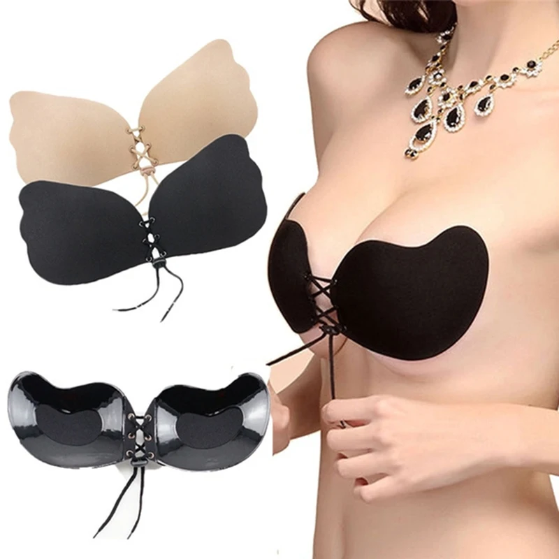 Invisible Strapless Adhesive Stick Bra Strapless Push Up Bras Women Sexy Backless Lingerie Seamless Silicone Bralette Underwear
