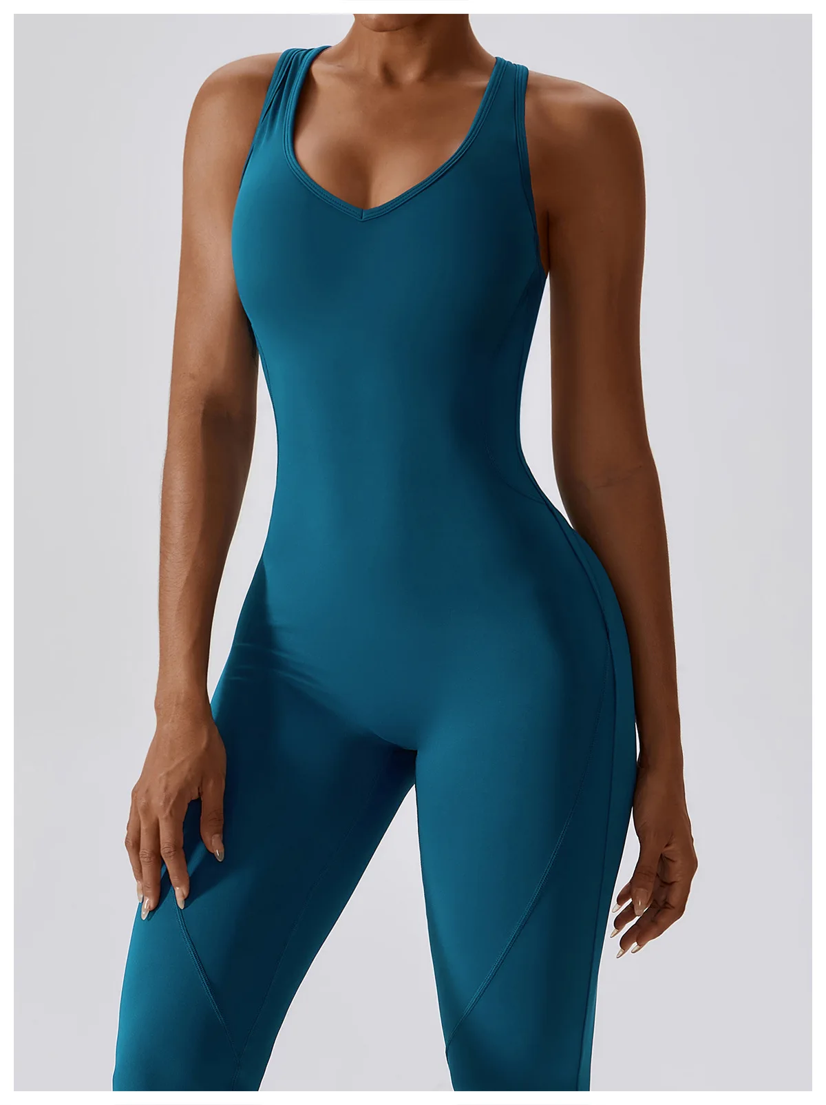 V-back Flared Jumpsuit
