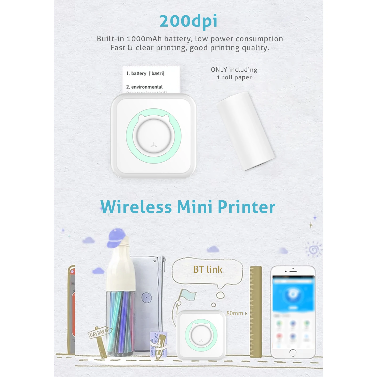 Mini Portable Printer