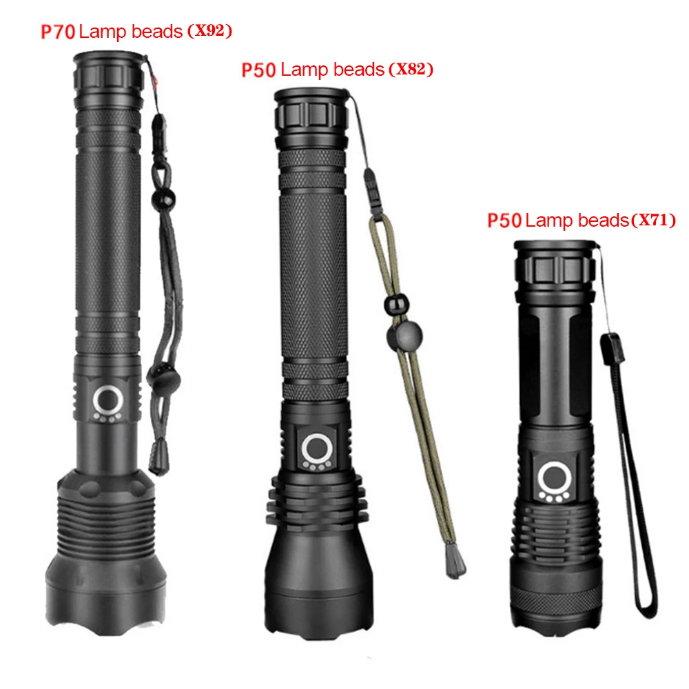 Led Rechargeable Tactical Laser Flashlight 90000 High Lumens