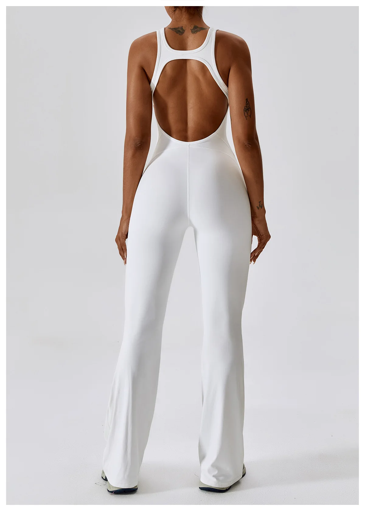 V-back Flared Jumpsuit