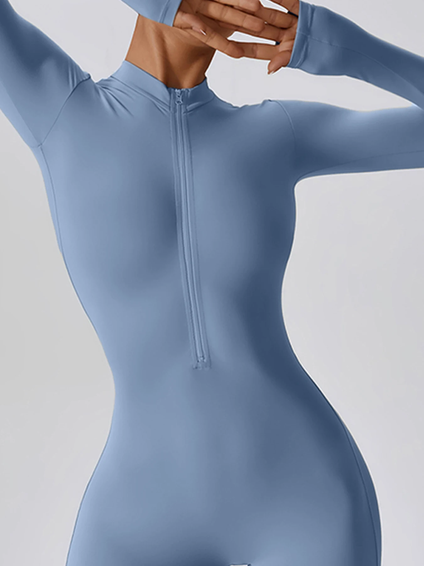 Short Sleeve Zipper Jumpsuit