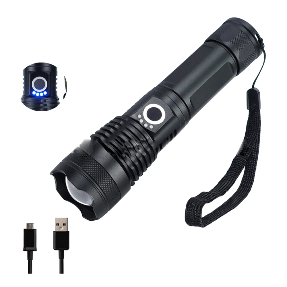 Led Rechargeable Tactical Laser Flashlight 90000 High Lumens