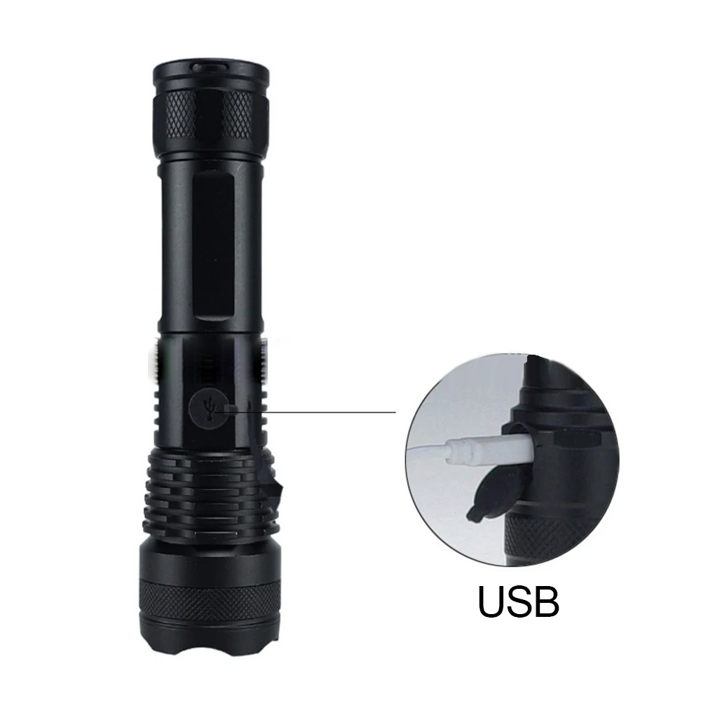 Led Rechargeable Tactical Laser Flashlight 90000 High Lumens