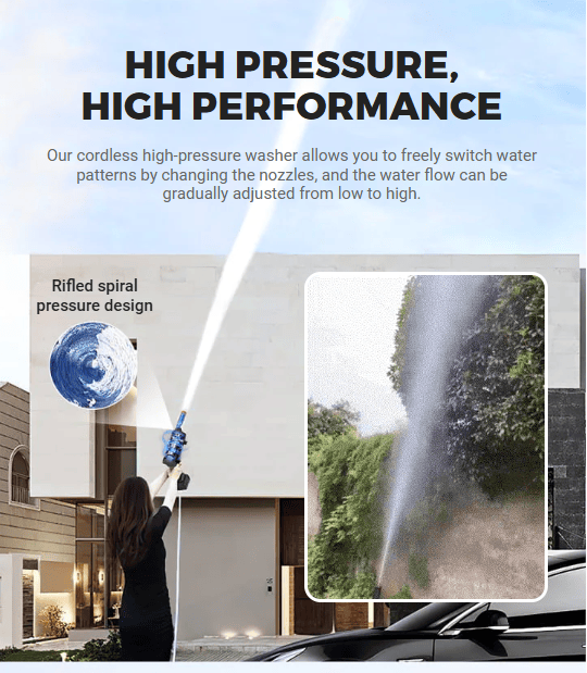 Cordless Portable High Pressure Spray Water Gun