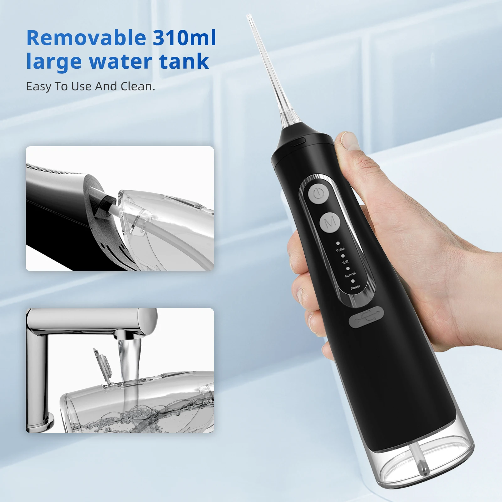 Premium Work Smart Water Flosser – 4-in-1 - Cordless, Rechargeable Dent