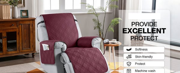 100% Waterproof Recliner Slipcover Square