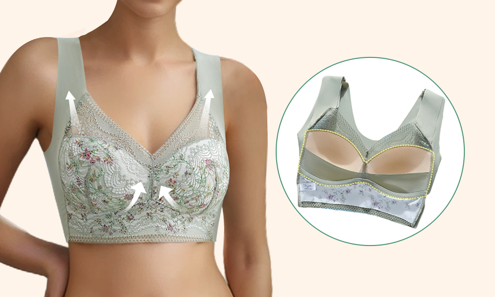 Ribili Full-coverage Bra - Aflorest