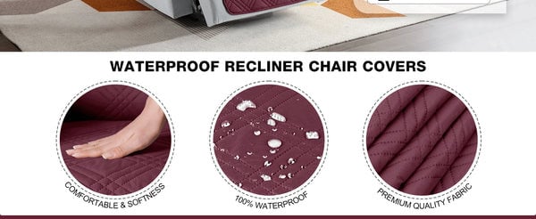 100% Waterproof Recliner Slipcover Square