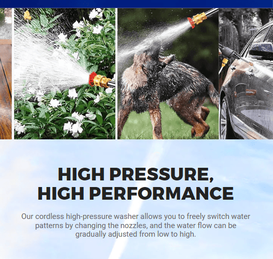 Cordless Portable High Pressure Spray Water Gun