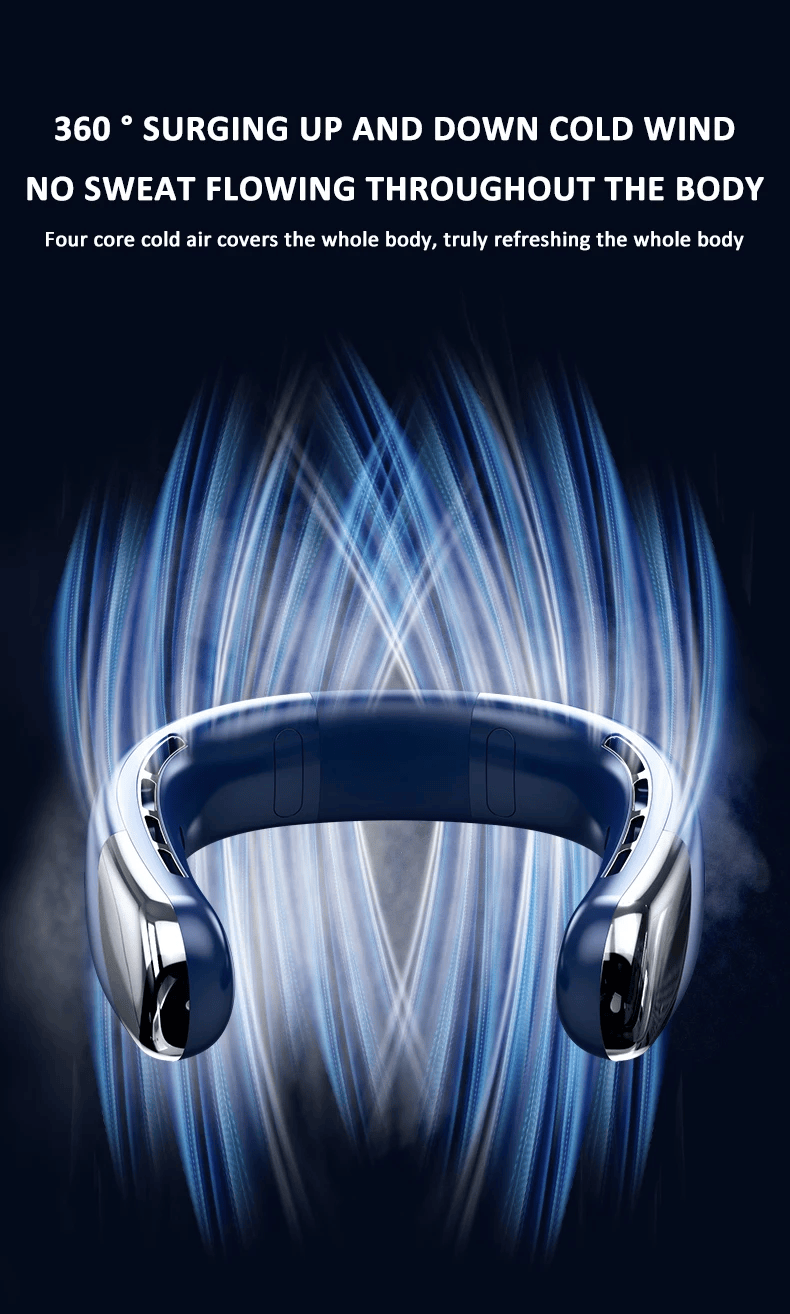 Neck Fan Portable Fan Wearable Fan Cooling Fan Bladeless Neck Fan Portable Air Conditioner Rechargeable Fan For Outdoor