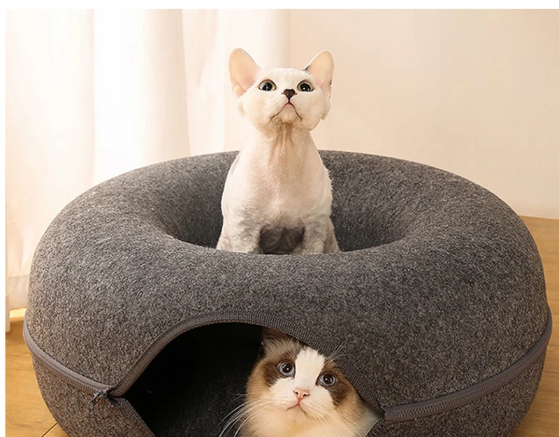 Cozy Tunnel Cat Bed