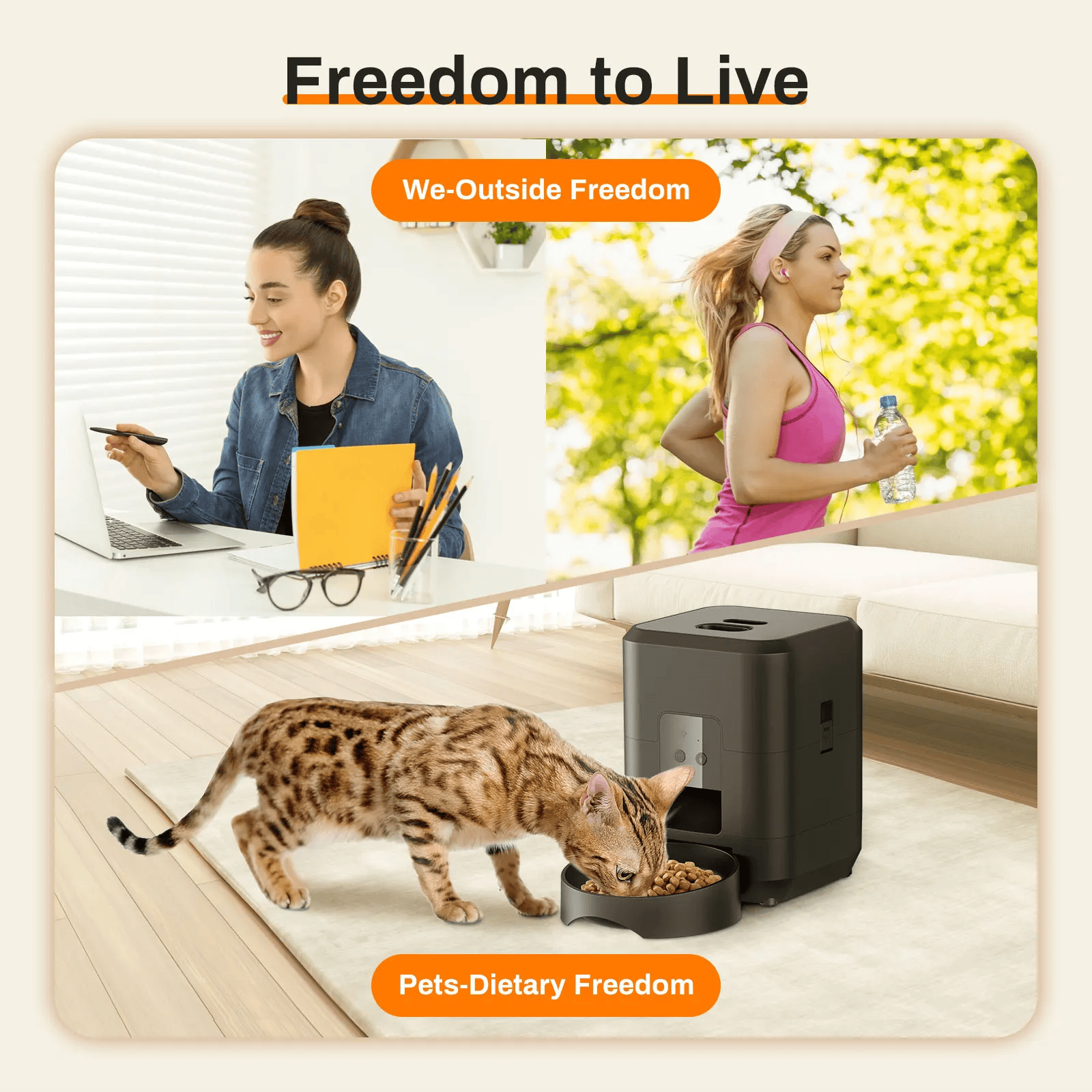 Smart Automatic Pet Feeder – Timed Food Dispenser With Lcd Display For Cats & Small Dogs