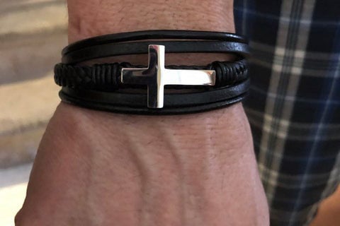 Cross Luxury Multicolor Design Leather Bracelet - Dakell