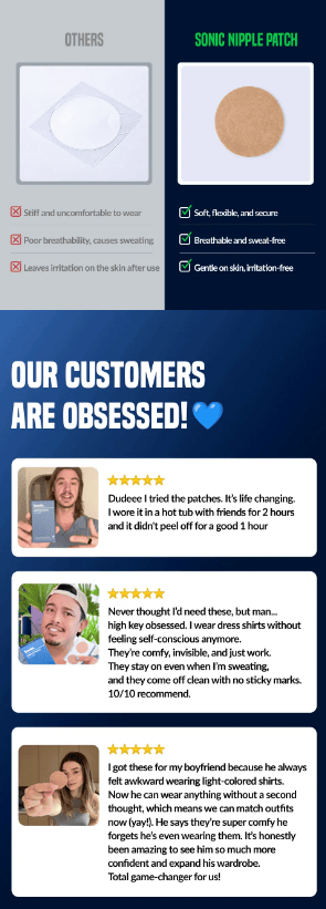 Sonic Mens Nipple Patch - Aflorest