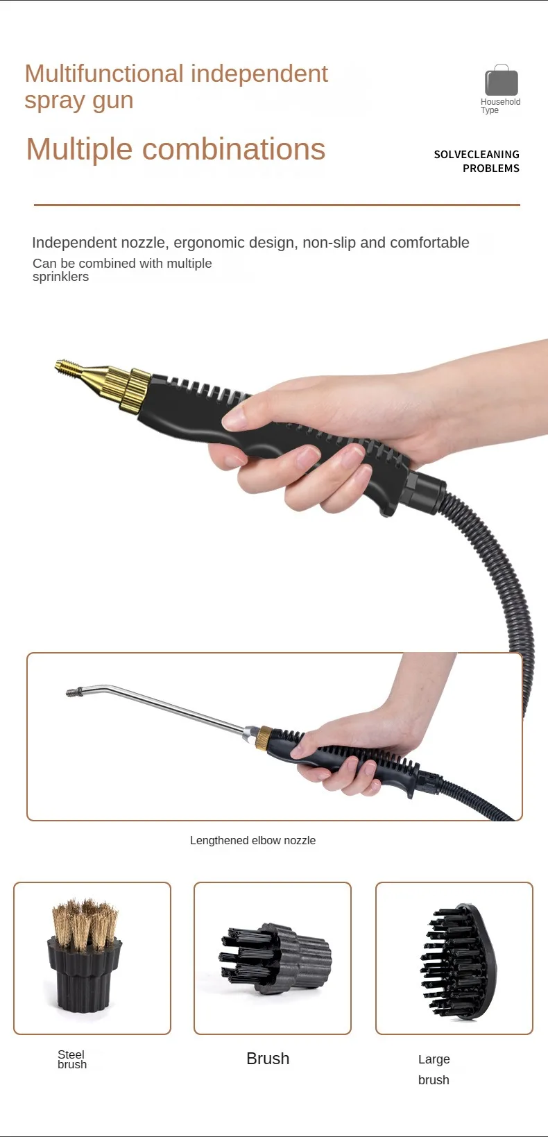 2500w Handheld High-temperature Pressurized Steam Cleaner