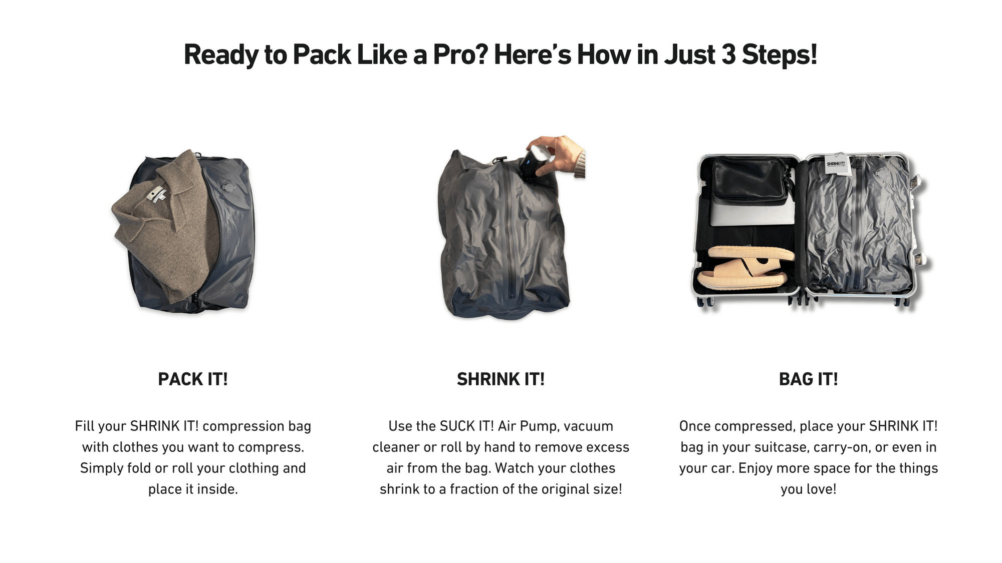 Shrink It!™ Fitted Luggage Compressor